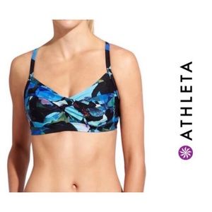 Athleta twisted bikini Top blue mystique 34 B/C